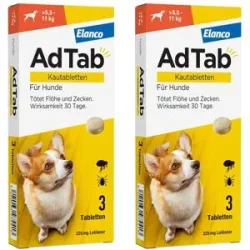 AdTab 225 Mg Kautabletten für Hunde >5,5-11 Kg