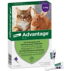 Advantage Spot-On für Katzen und Zierkaninchen von 4 - 8 kg