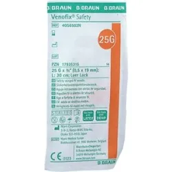 Venofix Safety Venenpunkt.25 G 0,5x19mm 30cm Orang