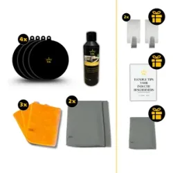 Induction Kings Induktions-Wartungspaket   Kompletter Schutz & Reinigung   4 Induktionsschutzfolien, 1 Induktionsreiniger, 3 Premium-Trockentücher & 3 Nanofaser-Reinigungstücher  3