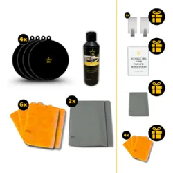 Induction Kings Induktions-Wartungspaket   Kompletter Schutz & Reinigung   4 Induktionsschutzfolien, 1 Induktionsreiniger, 3 Premium-Trockentücher & 10 Nanofaser-Reinigungstücher  7