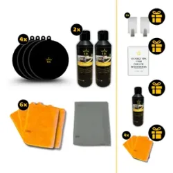 Induction Kings Induktions-Wartungspaket   Kompletter Schutz & Reinigung   4 Induktionsschutzfolien, 3 Induktionsreiniger, 1 Premium-Trockentuch & 10 Nanofaser-Reinigungstücher  6