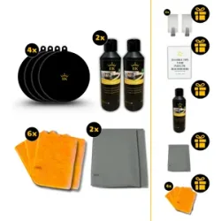 Induction Kings Induktions-Wartungspaket   Kompletter Schutz & Reinigung   4 Induktionsschutzfolien, 3 Induktionsreiniger, 3 Premium-Trockentücher & 10 Nanofaser-Reinigungstücher  8