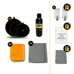 Induction Kings Induktionskochfeld-Wartungspaket   Kompletter Schutz & Reinigung   4 Induktionsschutzfolien, 1 Induktionskochfeld-Reiniger, 3 Premium-Trockentücher & 2 Nanofaser-Reinigungstücher  3