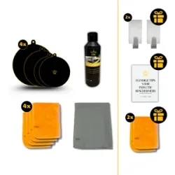 Induction Kings Induktions-Wartungspaket   Kompletter Schutz & Reinigung   4 Induktionsschutzfolien, 1 Induktionsreiniger, 1 Premium-Trockentuch & 6 Nanofaser-Reinigungstücher  4