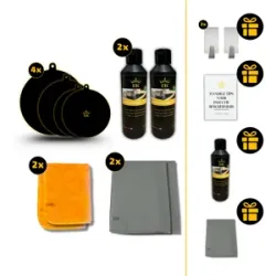 Induction Kings, Induction Kings Induktions-Wartungspaket   Kompletter Schutz & Reinigung   4 Induktionsschutzfolien, 3 Induktionsreiniger, 3 Premium Trockentücher & 2 Nanofaser-Reinigungstücher  5