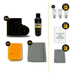 Induction Kings Induktions-Wartungspaket   Kompletter Schutz & Reinigung   6 Induktionsschutzfolien, 1 Induktionsreiniger, 3 Premium-Trockentücher & 2 Nanofaser-Reinigungstücher  3