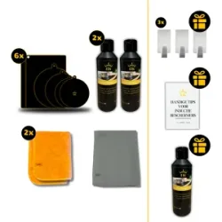 Induction Kings Induktions-Wartungspaket   Kompletter Schutz & Reinigung   6 Induktionsschutzmatten, 3 Induktionsreiniger, 1 Premium Trockentuch & 2 Nanofaser-Reinigungstücher  2
