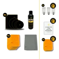 Induction Kings Induktions-Wartungspaket   Kompletter Schutz & Reinigung   6 Induktionsschutzfolien, 1 Induktionsreiniger, 1 Premium-Trockentuch & 6 Nanofaser-Reinigungstücher  4