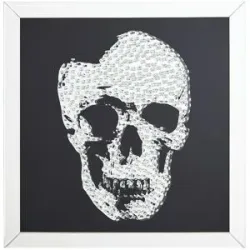 Höffner Wandspiegel mit Totenkopf  Xino ¦ verspiegelt ¦ Holzwerkstoff,Glas,Acryl ¦ Maße