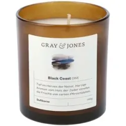 Gray & Jones Duftkerze  Black Coast ONE ¦ Glas,Wachs ¦ Maße (cm): H: 7,5  Ø: 7