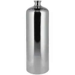 Höffner Vase   ¦ silber ¦ Stahl ¦ Maße (cm): H: 49  Ø: 15