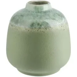 Höffner Vase   ¦ grau ¦ Steingut ¦ Maße (cm): H: 15,5  Ø: 13