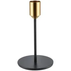 Höffner Kerzenhalter   ¦ schwarz ¦ Metall,Aluminium ¦ Maße (cm): H: 14  Ø: 8