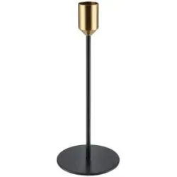 Höffner Kerzenhalter   ¦ schwarz ¦ Metall,Aluminium ¦ Maße (cm): H: 20  Ø: 8