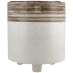 Höffner Übertopf   ¦ creme ¦ Steingut ¦ Maße (cm): H: 25  Ø: 23