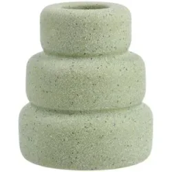 Höffner Kerzenhalter   ¦ grün ¦ Steingut ¦ Maße (cm): H: 7,2  Ø: 6.2