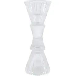 Höffner Kerzenhalter   ¦ transparent/klar ¦ Glas ¦ Maße (cm): H: 18  Ø: 6.8