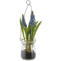 Höffner Hyazinthe in Glasvase   ¦ Glas,Kunststoff ¦ Maße (cm): H: 21  Ø: 6