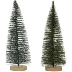 Höffner Deko Tannenbaum  2fach sortiert   ¦ grün ¦ Massivholz,Kunststoff ¦ Maße (cm): H:
