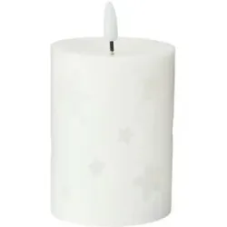HOME STORY LED Kerze Stern   ¦ weiß ¦ Wachs,Kunststoff ¦ Maße (cm): H: 10  Ø: