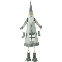 HOME STORY Deko Figur Weihnachtsmann   ¦ grün ¦ Metall ¦ Maße (cm): B: 15 H: 35