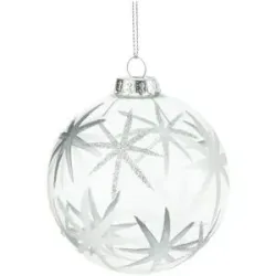 HOME STORY Weihnachtsbaumkugel   ¦ transparent/klar ¦ Glas,Aluminium Ø: 8