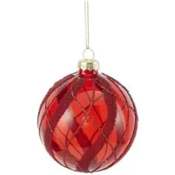 HOME STORY Weihnachtsbaumkugel   ¦ rot ¦ Glas,Aluminium ¦ Maße (cm): H: 8  Ø: 8