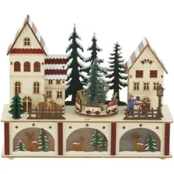 Höffner LED Holzstadt   ¦ holzfarben ¦ Holzwerkstoff,Kunststoff ¦ Maße (cm): B: 27 H: 22