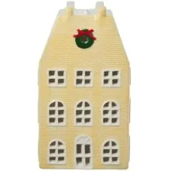 HOME STORY LED Haus   ¦ gelb ¦ Porzellan ¦ Maße (cm): B: 8,5 H: 21,5