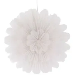 Höffner Anhänger Schneeflocke   ¦ weiß ¦ Papier ¦ Maße (cm): H: 19  Ø: 44