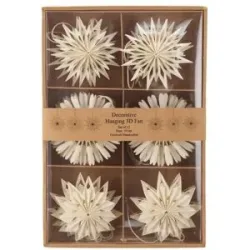 HOME STORY Papiersterne  12er Set   ¦ creme ¦ Papier Ø: 10