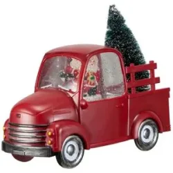 Höffner LED Weihnachtsauto   ¦ rot ¦ Polyresin (Kunstharz) ¦ Maße (cm): B: 24 H: 18 T: