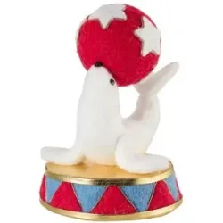 Höffner Deko Zirkus Seehund   ¦ weiß ¦ Filz,Schaumstoff ¦ Maße (cm): B: 14,5 H: 20 T: