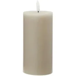 HOME STORY LED Kerze   ¦ grau ¦ Paraffin ¦ Maße (cm): H: 18  Ø: 7.5