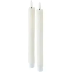 HOME STORY LED Stabkerze  2er Set   ¦ weiß ¦ Paraffin,Kunststoff ¦ Maße (cm): H:
