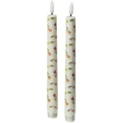 Höffner LED Stabkerze  2er Set   ¦ weiß ¦ Paraffin,Kunststoff ¦ Maße (cm): H: 25  Ø: 2.2
