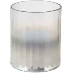 Höffner Windlicht   ¦ weiß ¦ Glas ¦ Maße (cm): H: 15,24  Ø: 12.7