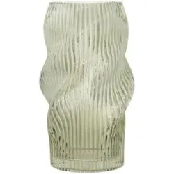 HOME STORY Vase   ¦ grün ¦ Glas ¦ Maße (cm): H: 24,5  Ø: 15