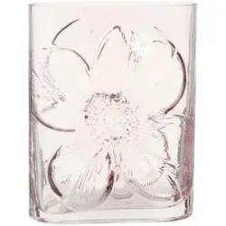 HOME STORY Vase Blume   ¦ rosa/pink ¦ Glas ¦ Maße (cm): B: 16 H: 20,5 T: 9.0