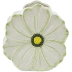 HOME STORY Vase Blume   ¦ weiß ¦ Steinzeug ¦ Maße (cm): B: 15,8 H: 16 T: 9.0