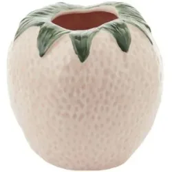HOME STORY Vase Erdbeere   ¦ rosa/pink ¦ Steinzeug ¦ Maße (cm): B: 11,7 H: 11,2