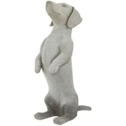 HOME STORY Deko Figur Dackel   ¦ grau ¦ Polyresin (Kunstharz) ¦ Maße (cm): B: