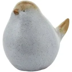 HOME STORY Deko Vogel   ¦ grau ¦ Polyresin (Kunstharz) ¦ Maße (cm): B: 20,5 H: