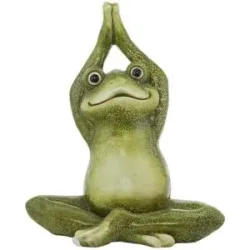 HOME STORY Deko Figur Frosch   ¦ Magnesia ¦ Maße (cm): B: 35,5 H: 42,5 T: 22.0