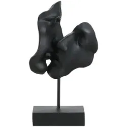 HOME STORY Deko Figur Gesichter   ¦ schwarz ¦ Polyresin (Kunstharz),Metall ¦