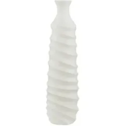 HOME STORY Deko Vase   ¦ weiß ¦ Polyresin (Kunstharz) ¦ Maße (cm): H: 50  Ø: 14