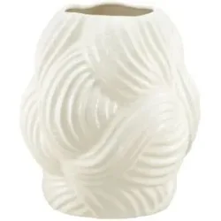 Höffner Vase   ¦ creme ¦ Porzellan ¦ Maße (cm): H: 24  Ø: 21