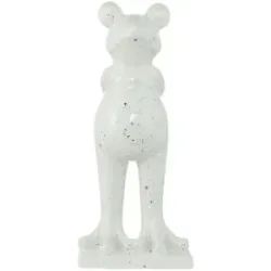 Höffner Deko Figur Frosch   ¦ weiß ¦ Porzellan ¦ Maße (cm): B: 11 H: 32