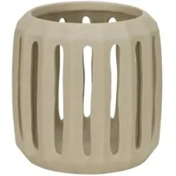 HOME STORY Windlicht   ¦ beige ¦ Steinzeug ¦ Maße (cm): B: 13,5 H: 13,2
